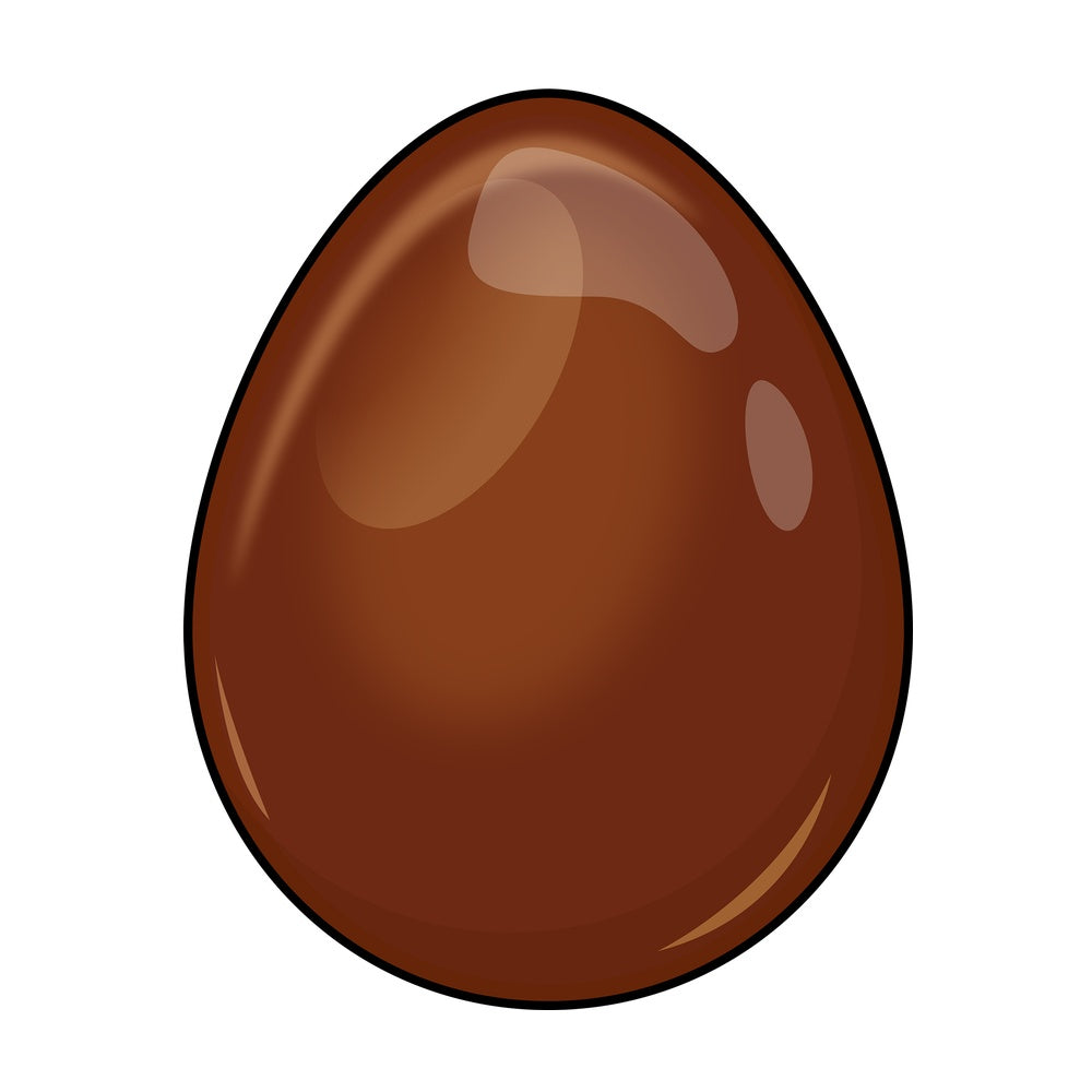 Chocolate egg. PNG - JPG and vector EPS (infinitely scalable). Image isolated on transparent background.