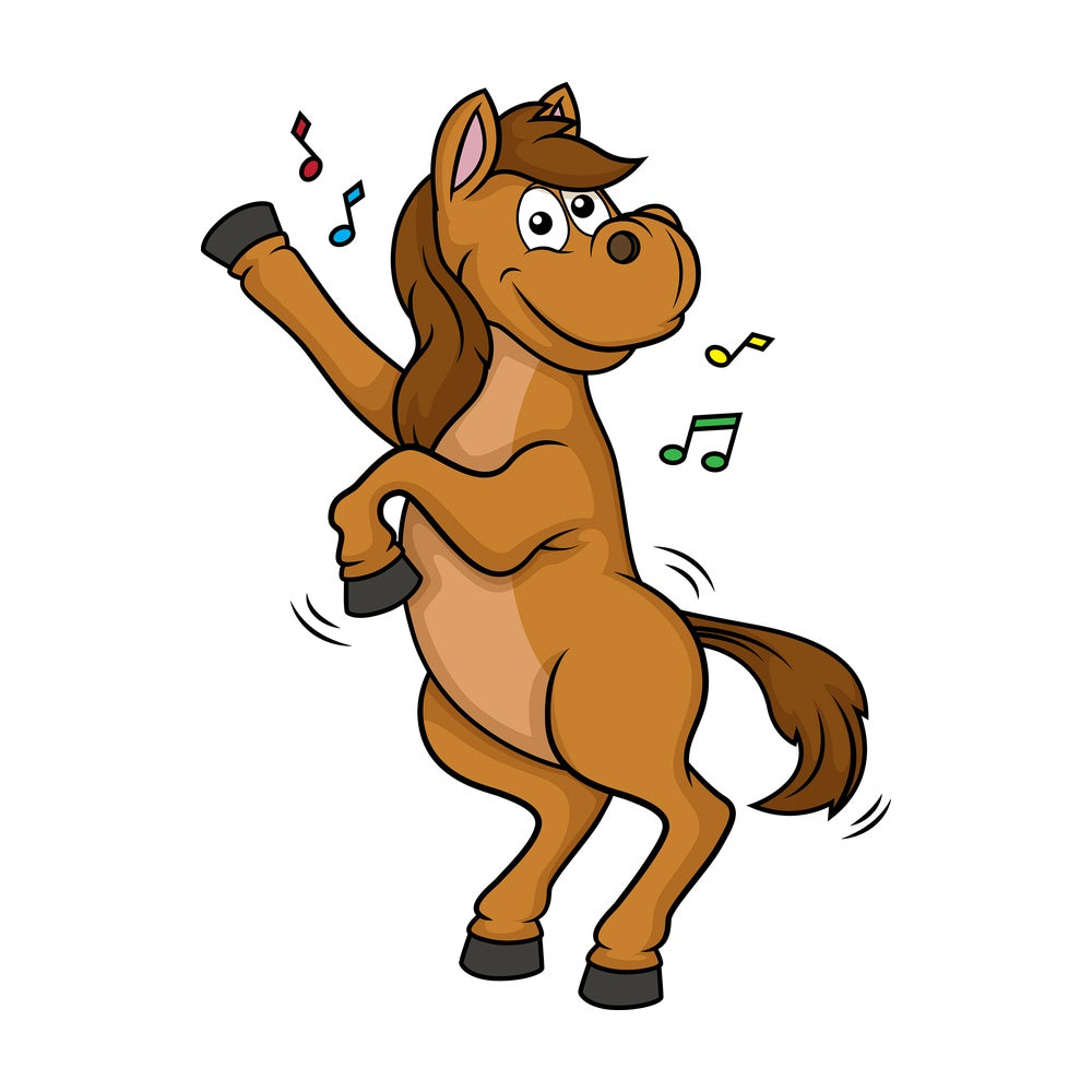 Horse dancing. PNG - JPG and vector EPS (infinitely scalable).