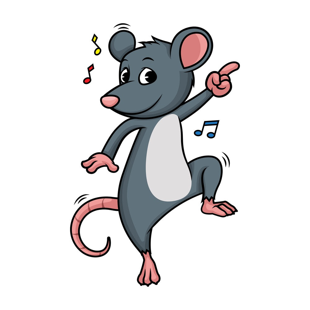 Mouse dancing. PNG - JPG and vector EPS (infinitely scalable).