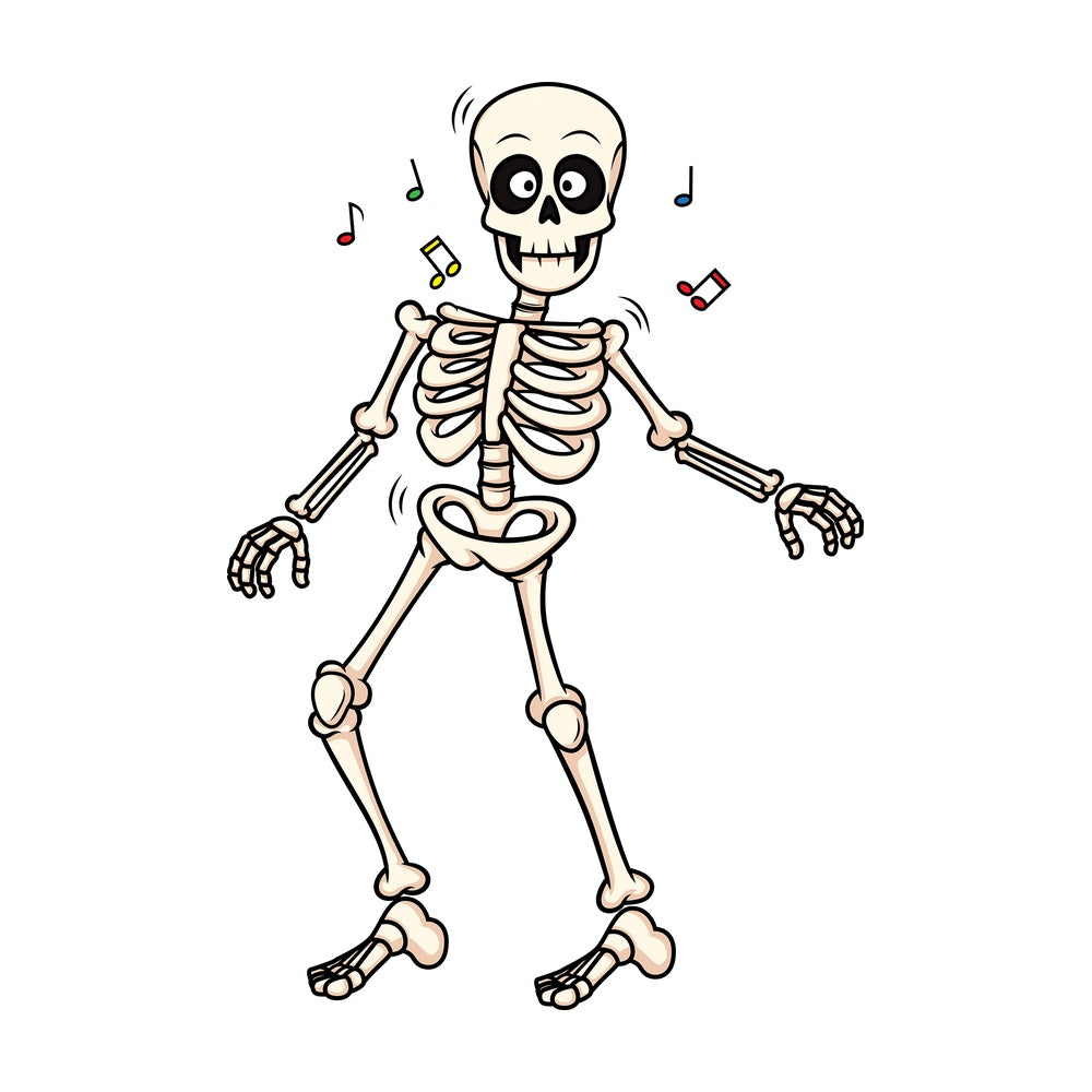 Skeleton dancing. PNG - JPG and vector EPS (infinitely scalable).