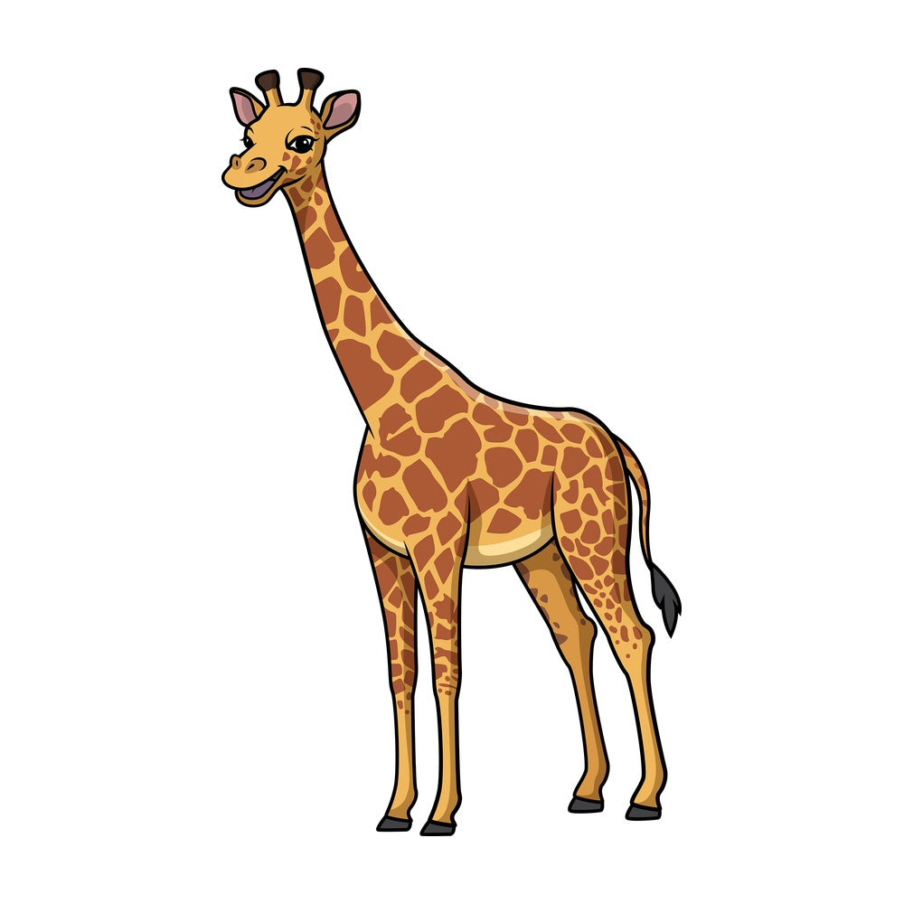 Happy giraffe. PNG - JPG and vector EPS (infinitely scalable).