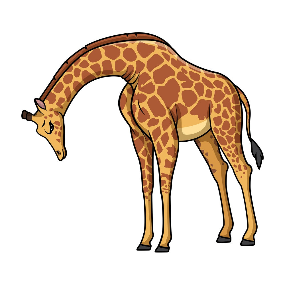 Sad giraffe. PNG - JPG and vector EPS (infinitely scalable).