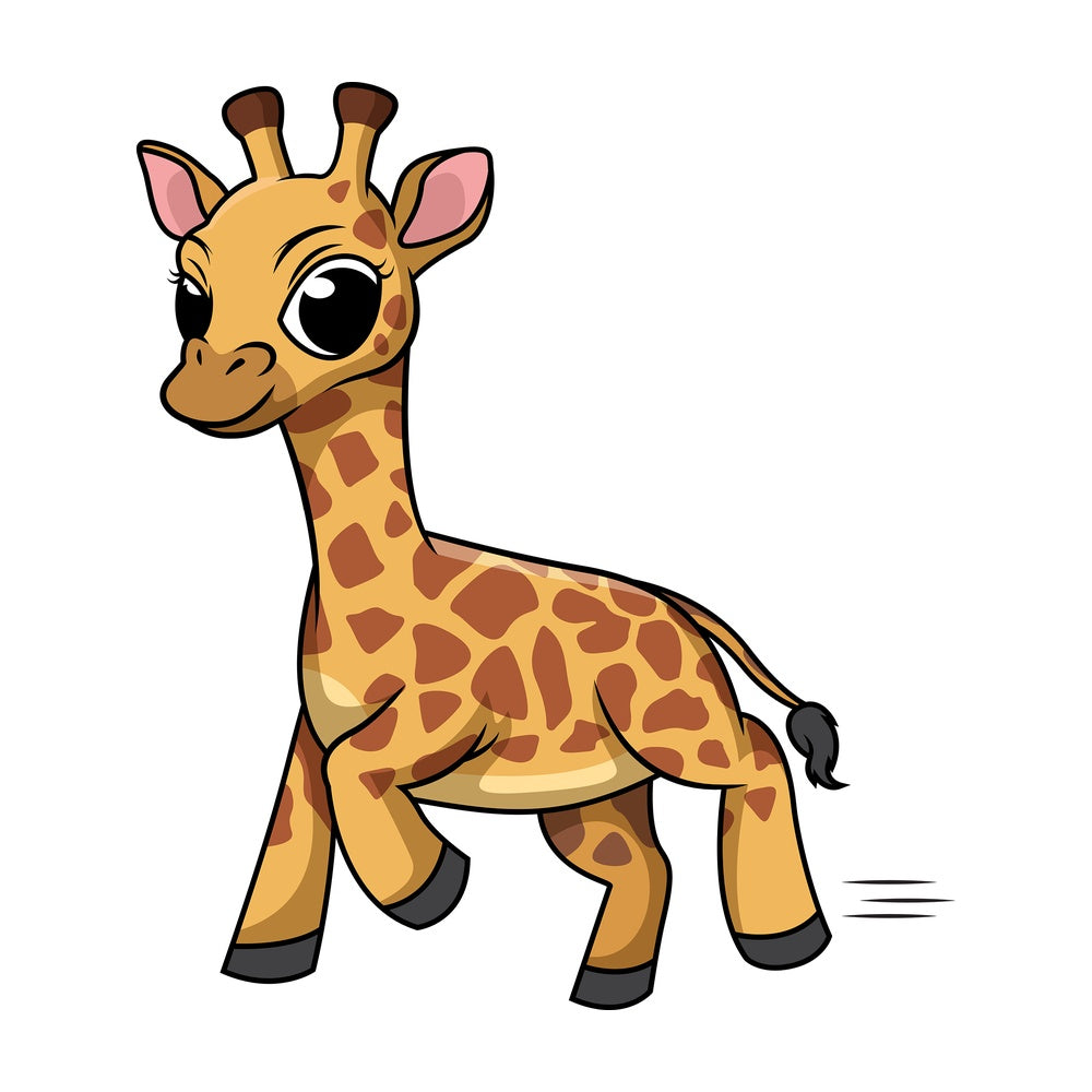 Giraffe running. PNG - JPG and vector EPS (infinitely scalable).