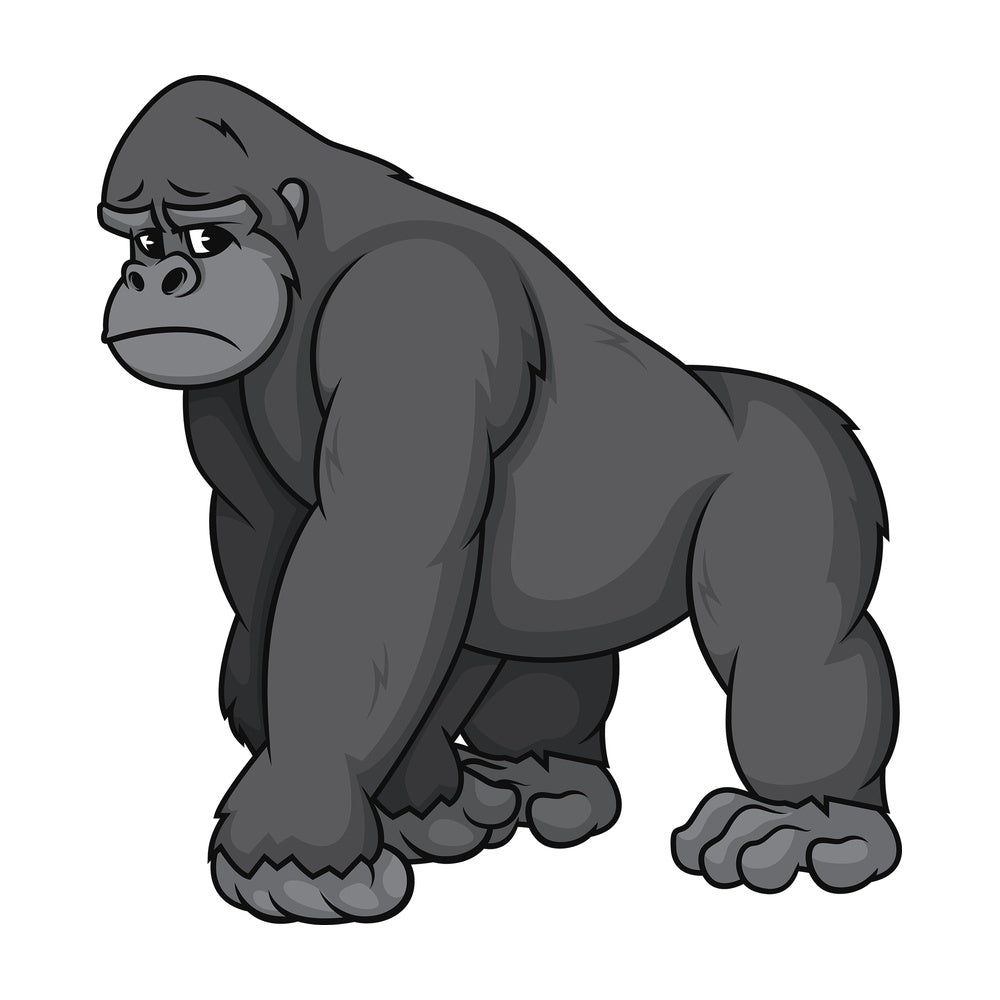 Sad gorilla. PNG - JPG and vector EPS (infinitely scalable).