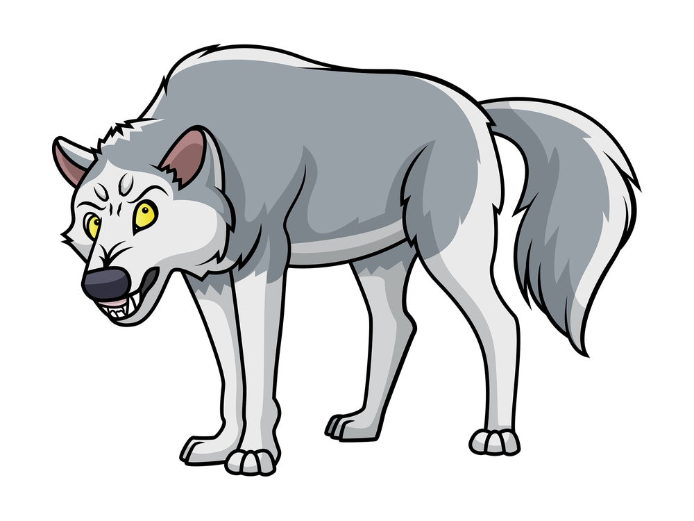 Angry wolf. PNG - JPG and vector EPS (infinitely scalable).