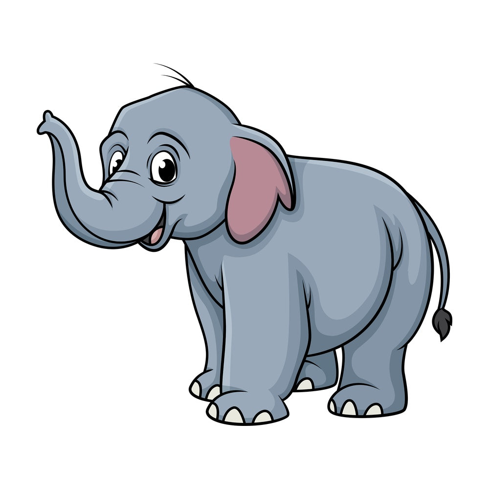 Smiling elephant. PNG - JPG and vector EPS (infinitely scalable).