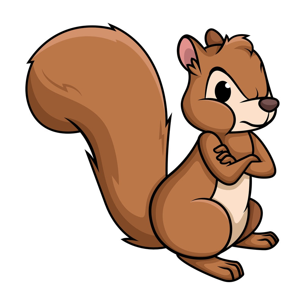 Angry squirrel. PNG - JPG and vector EPS (infinitely scalable).