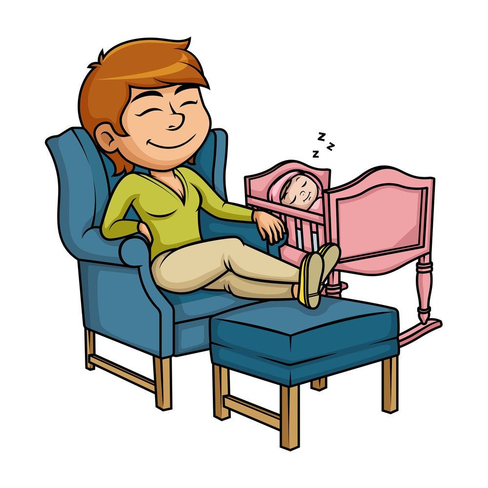 Mom relaxing. PNG - JPG and vector EPS (infinitely scalable). Image isolated on transparent background.