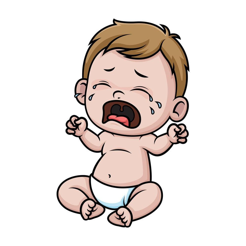 Crying baby. PNG - JPG and vector EPS (infinitely scalable).