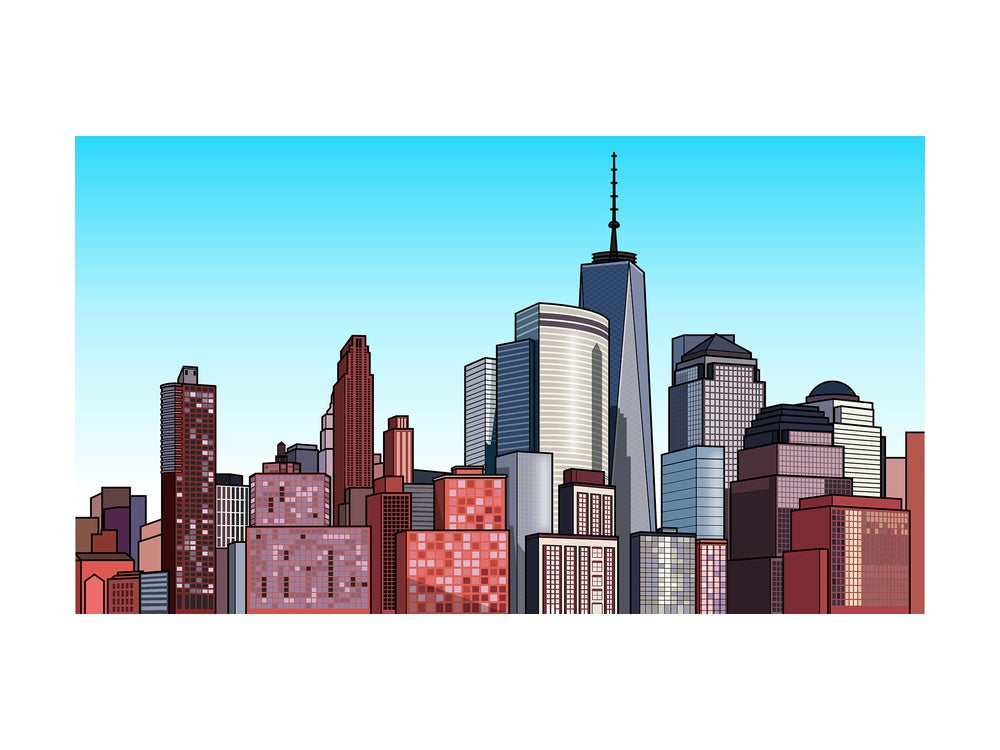 Modern city background in 16:9 aspect ratio. PNG - JPG and vector EPS file formats (infinitely scalable).