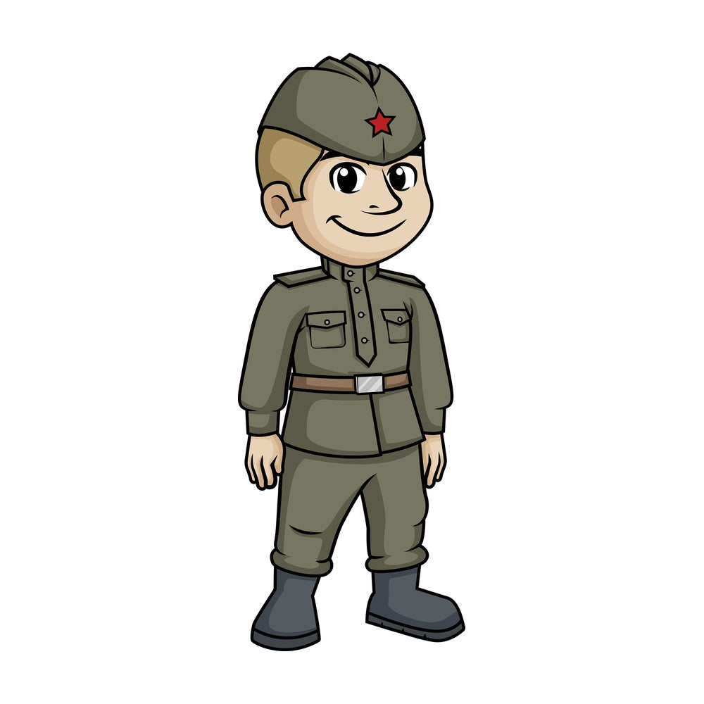 World War 2 Russian soldier. PNG - JPG and vector EPS (infinitely scalable).