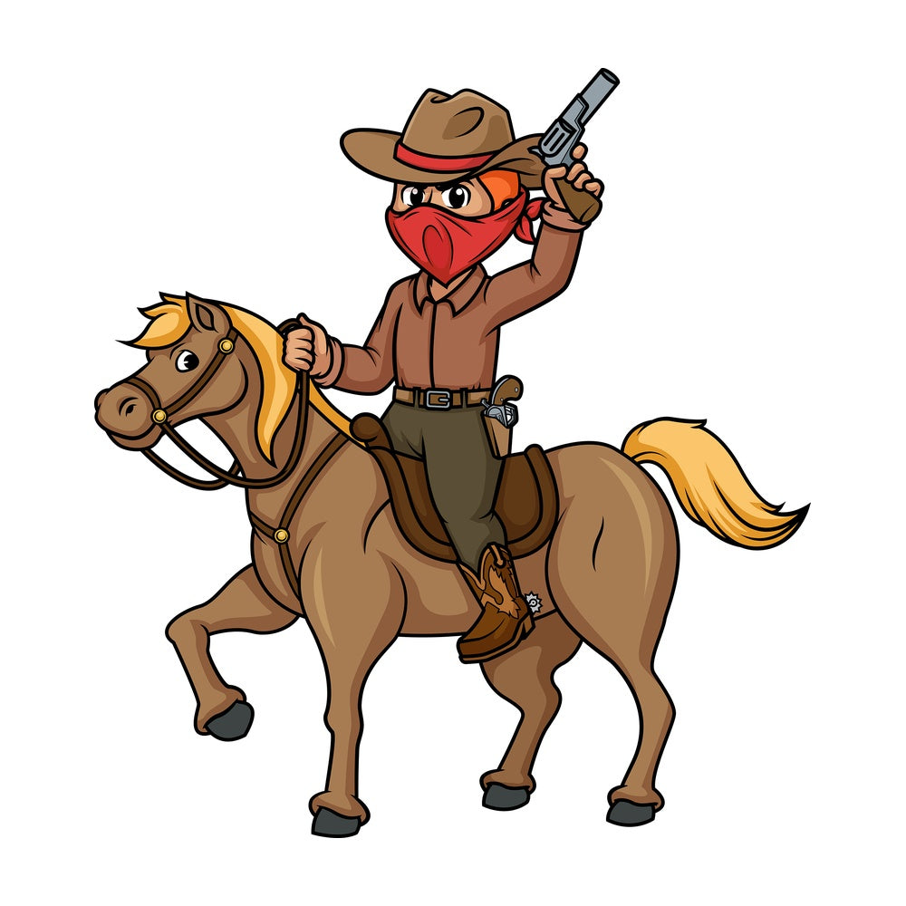Cowboy riding horse. PNG - JPG and vector EPS (infinitely scalable).