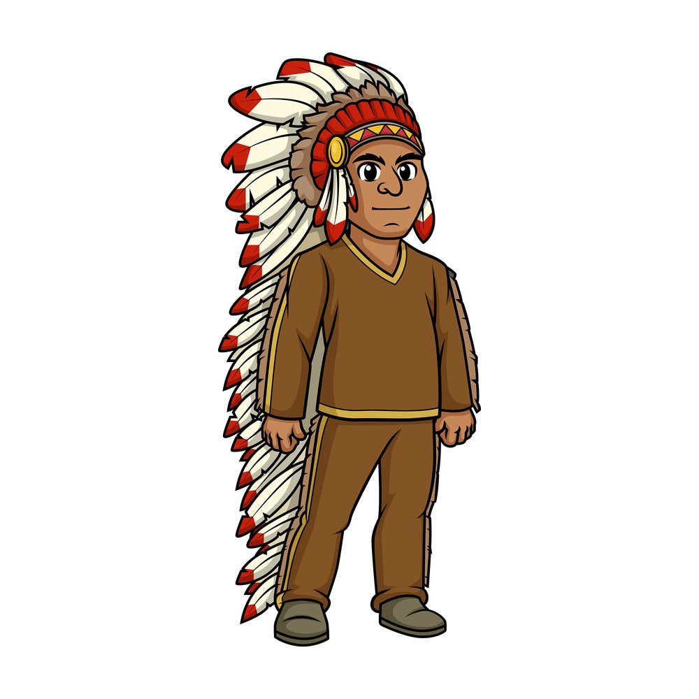 Native american indian chief. PNG - JPG and vector EPS (infinitely scalable).