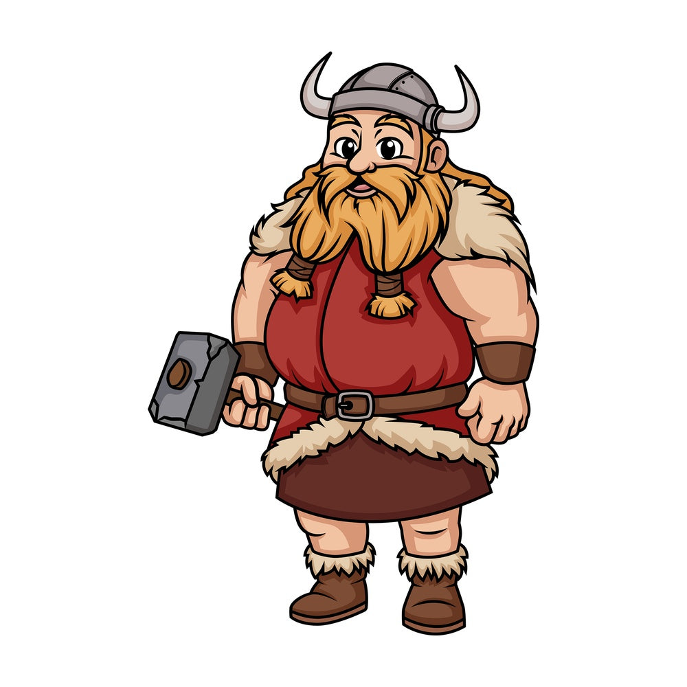 Fat viking. PNG - JPG and vector EPS (infinitely scalable). Image isolated on transparent background.