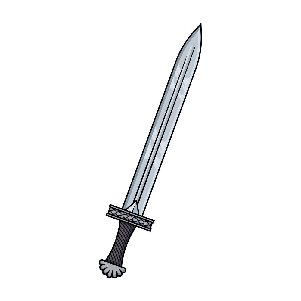 Viking sword. PNG - JPG and vector EPS (infinitely scalable). Image isolated on transparent background.