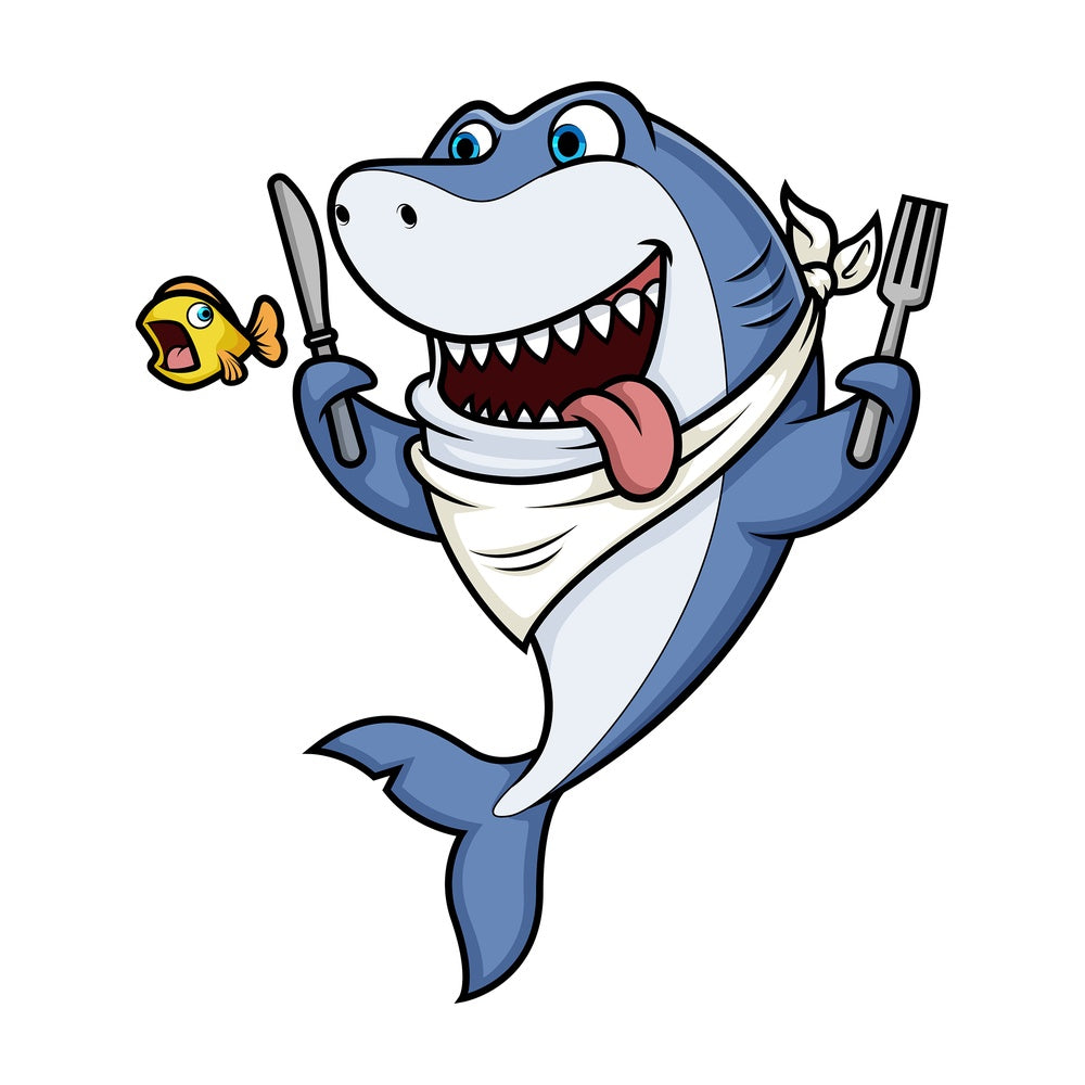 Hungry shark. PNG - JPG and vector EPS (infinitely scalable).