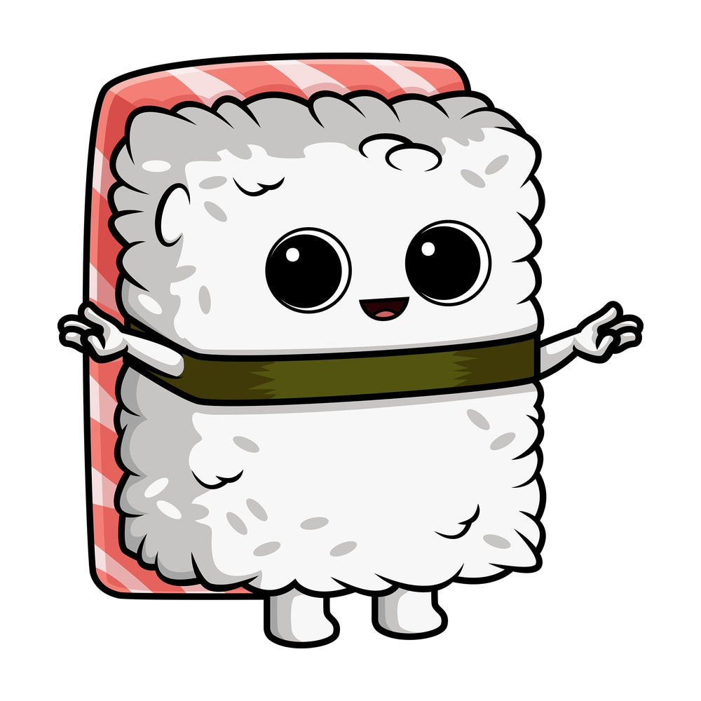 Happy sushi character. PNG - JPG and vector EPS (infinitely scalable).