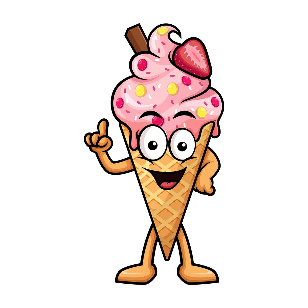 Ice cream cone pointing up. PNG - JPG and vector EPS (infinitely scalable).