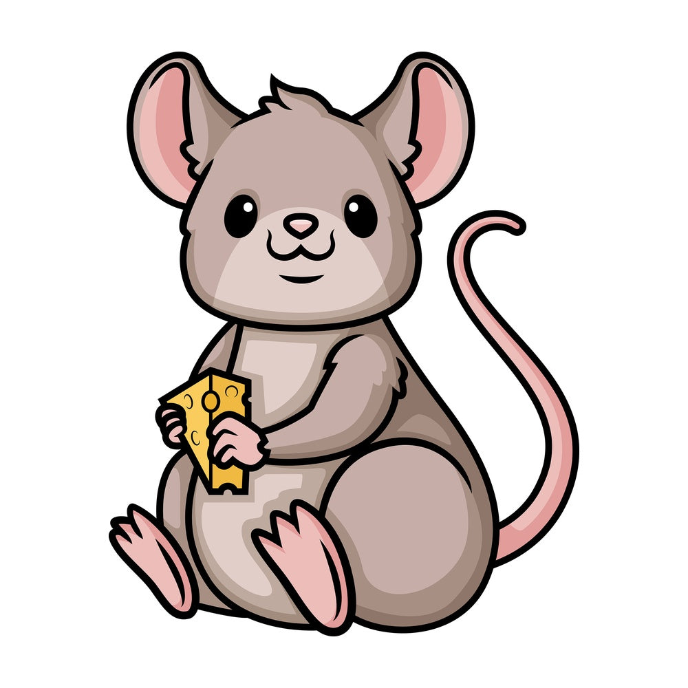 Chibi kawaii mouse. PNG - JPG and vector EPS (infinitely scalable).