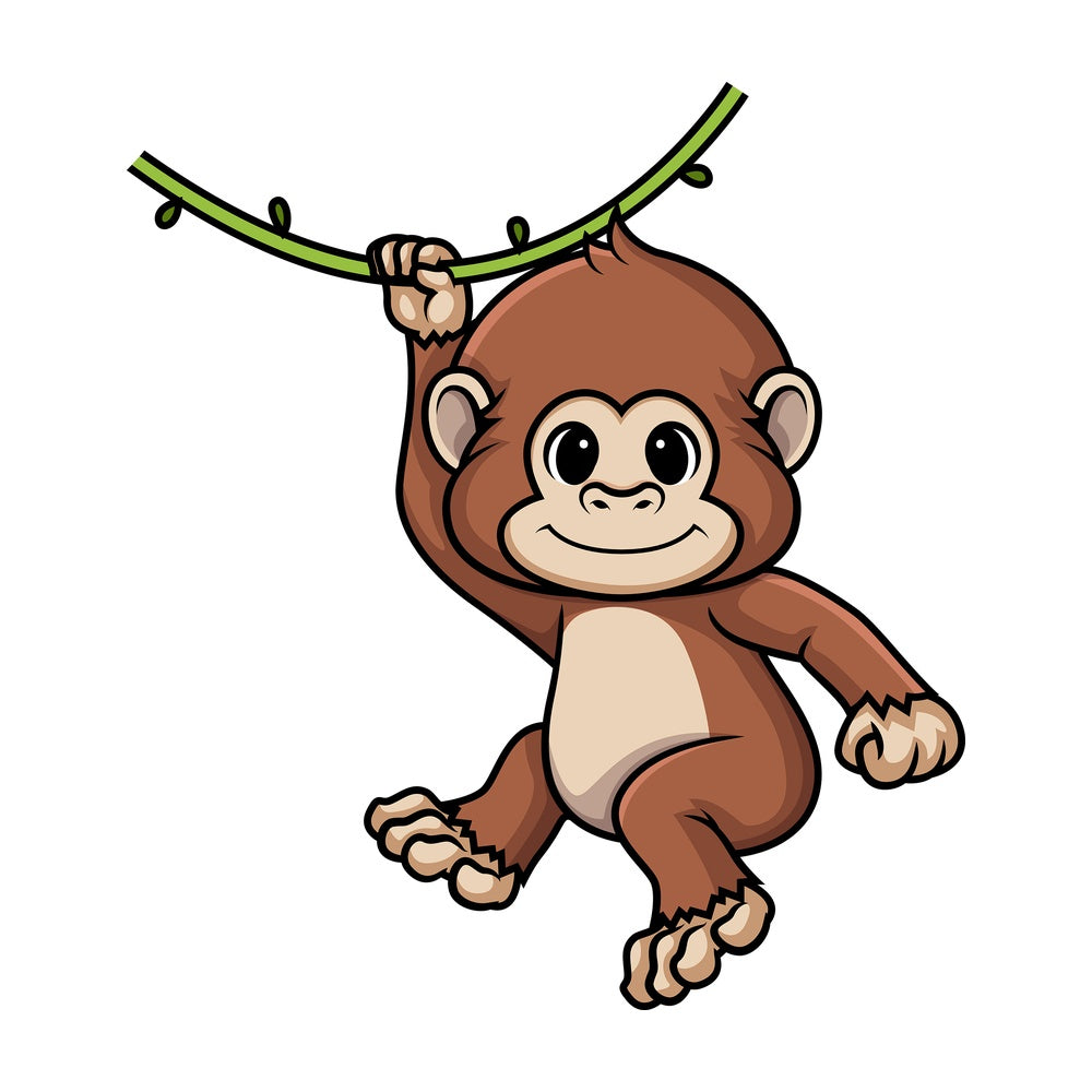 Chibi kawaii chimpanzee. PNG - JPG and vector EPS (infinitely scalable).