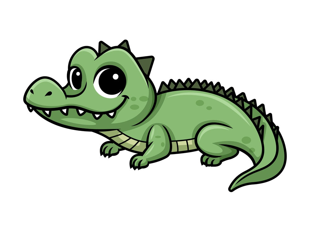 Chibi kawaii alligator. PNG - JPG and vector EPS (infinitely scalable).