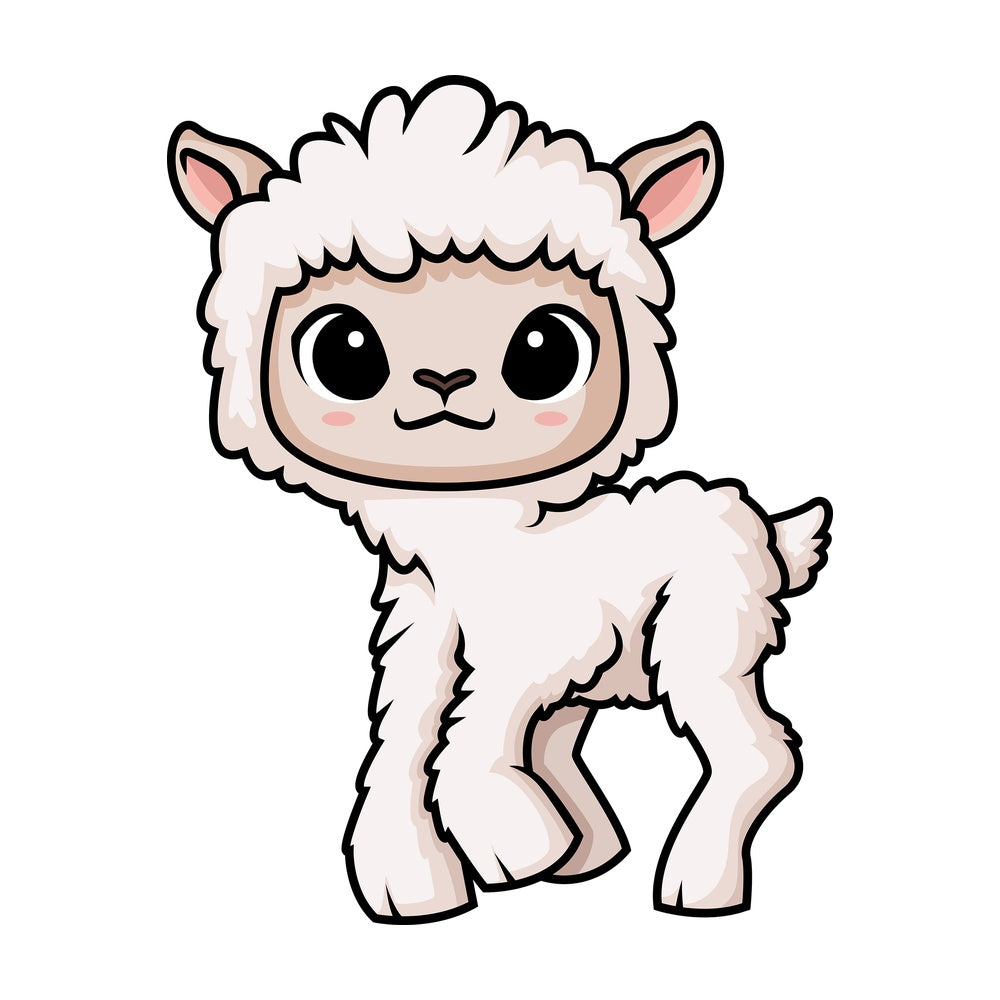 Chibi kawaii sheep. PNG - JPG and vector EPS (infinitely scalable).