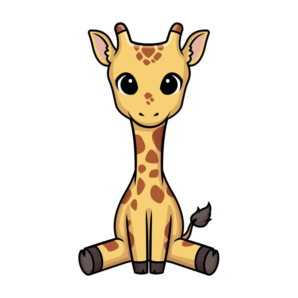 Chibi kawaii giraffe. PNG - JPG and vector EPS (infinitely scalable).