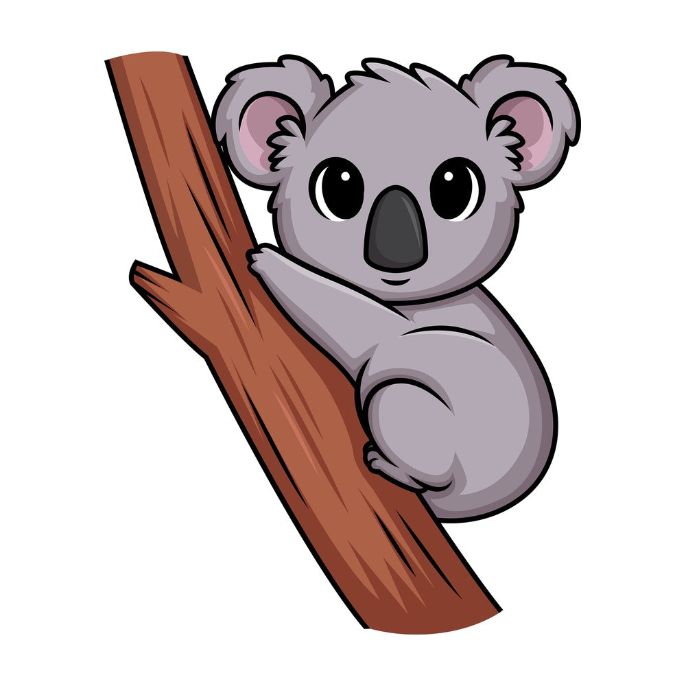 Chibi kawaii koala bear. PNG - JPG and vector EPS (infinitely scalable).
