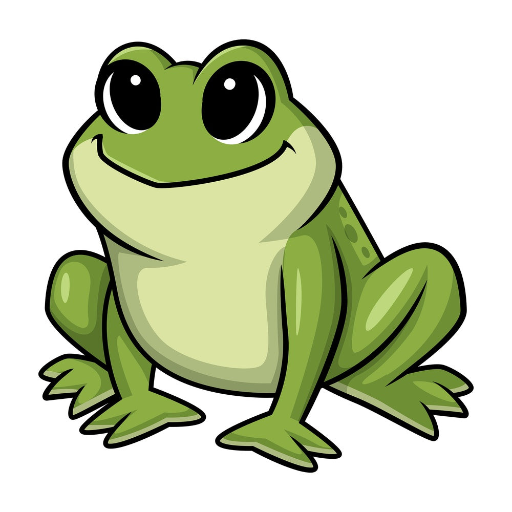 Chibi kawaii frog. PNG - JPG and vector EPS (infinitely scalable).