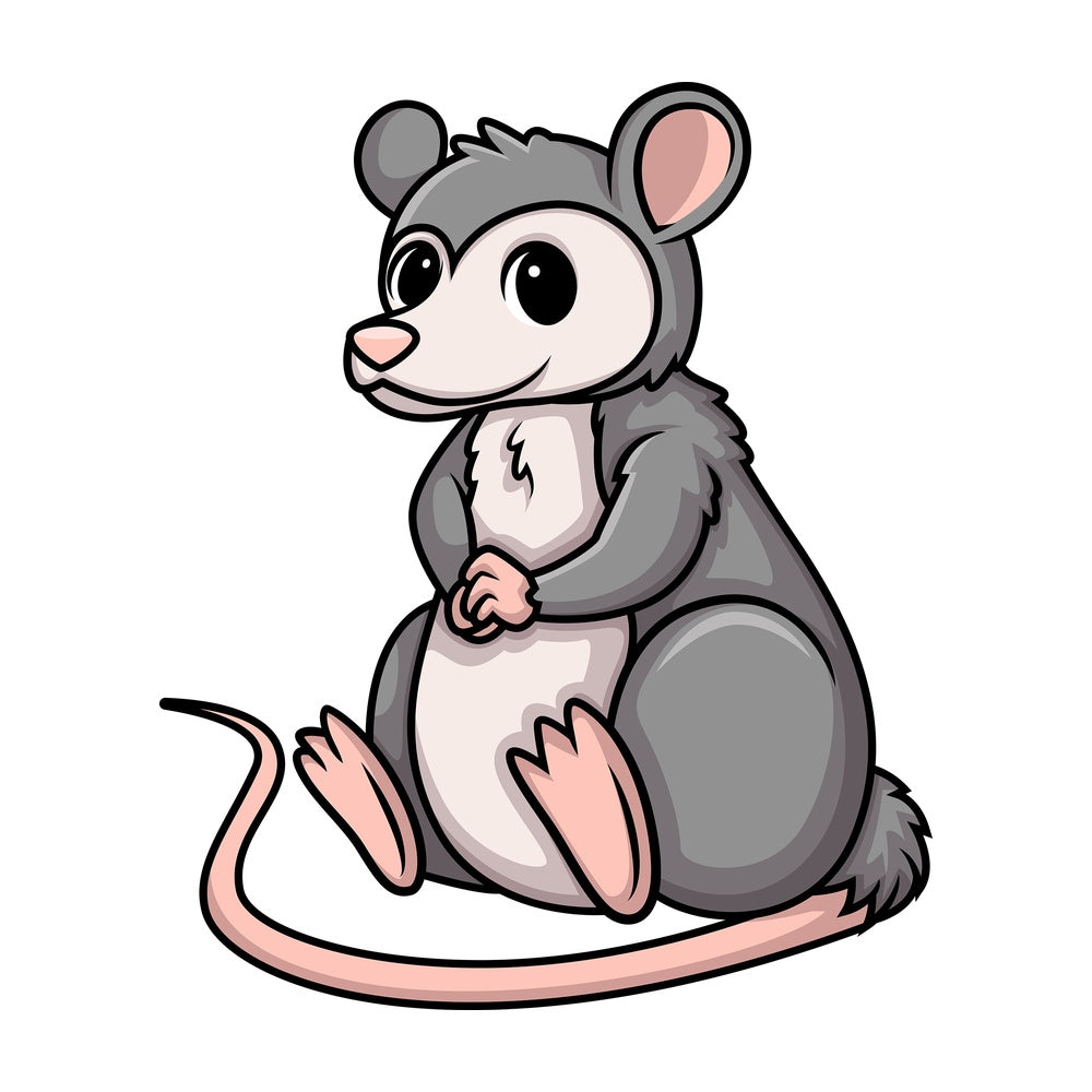 Chibi kawaii opossum. PNG - JPG and vector EPS (infinitely scalable).
