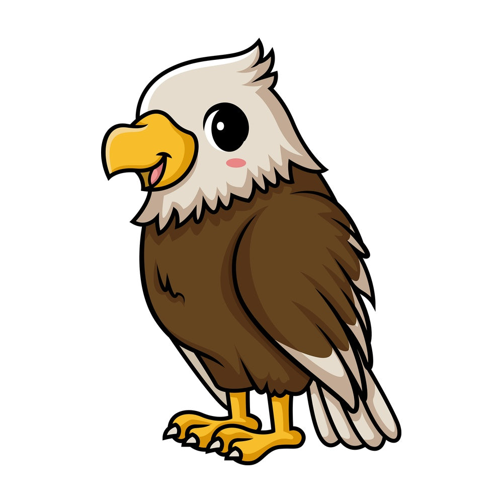 Chibi kawaii bald eagle. PNG - JPG and vector EPS (infinitely scalable).