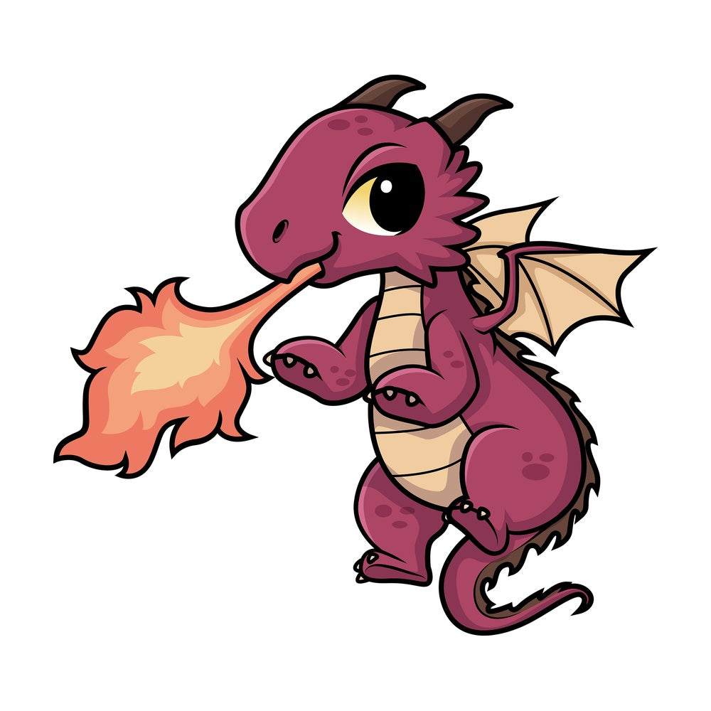 Chibi kawaii dragon. PNG - JPG and vector EPS (infinitely scalable).