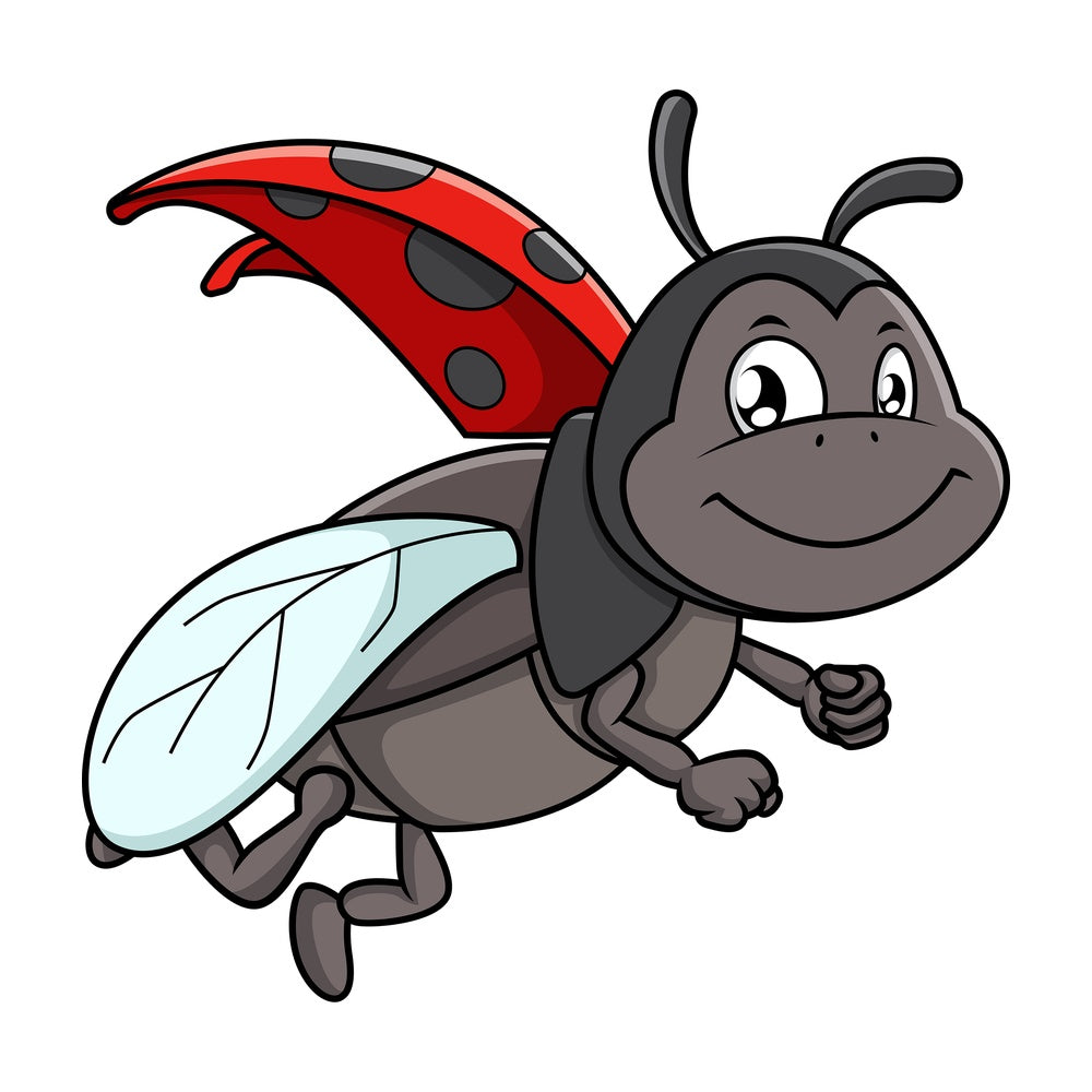 Flying ladybug. PNG - JPG and vector EPS (infinitely scalable).