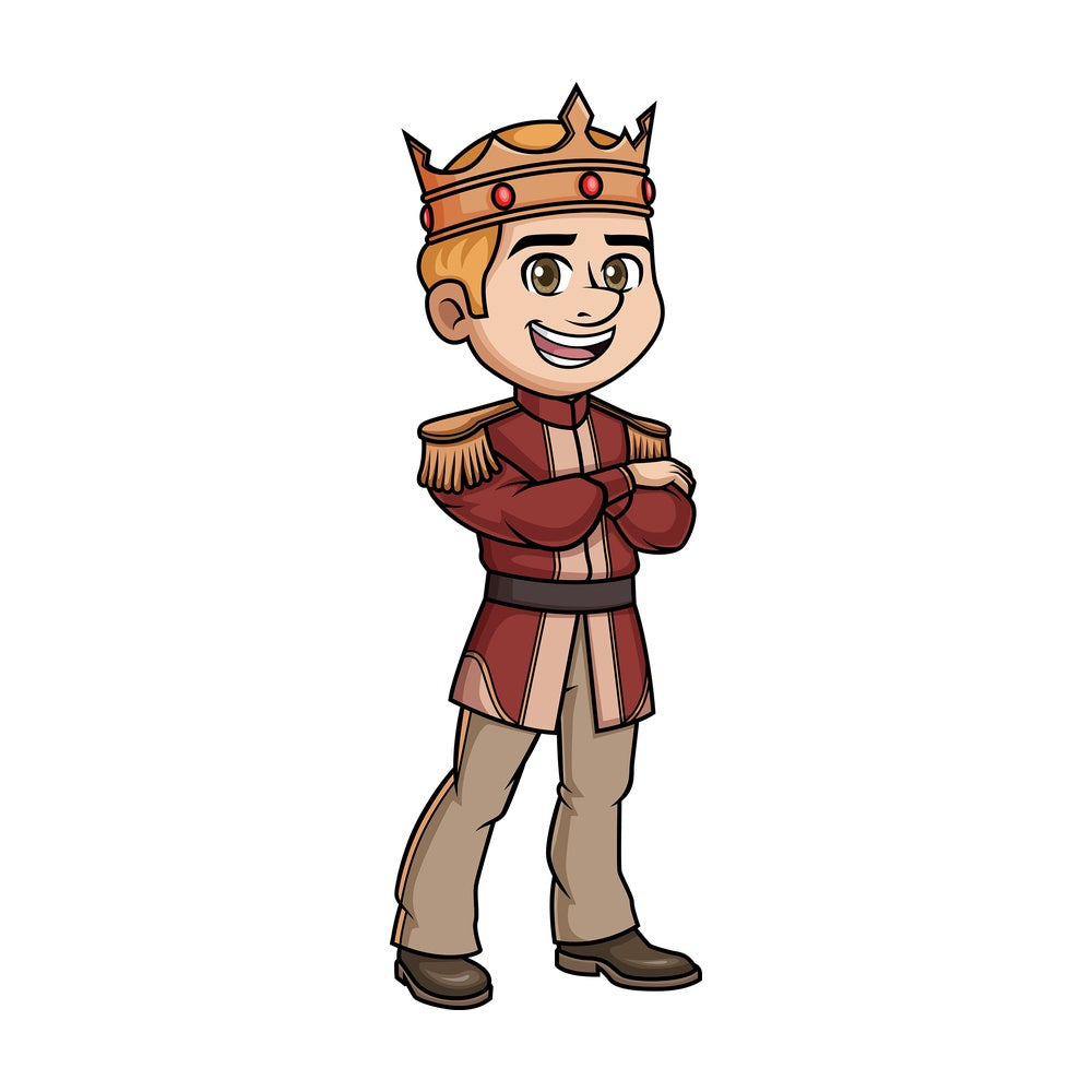 Prince with crown. PNG - JPG and vector EPS (infinitely scalable).