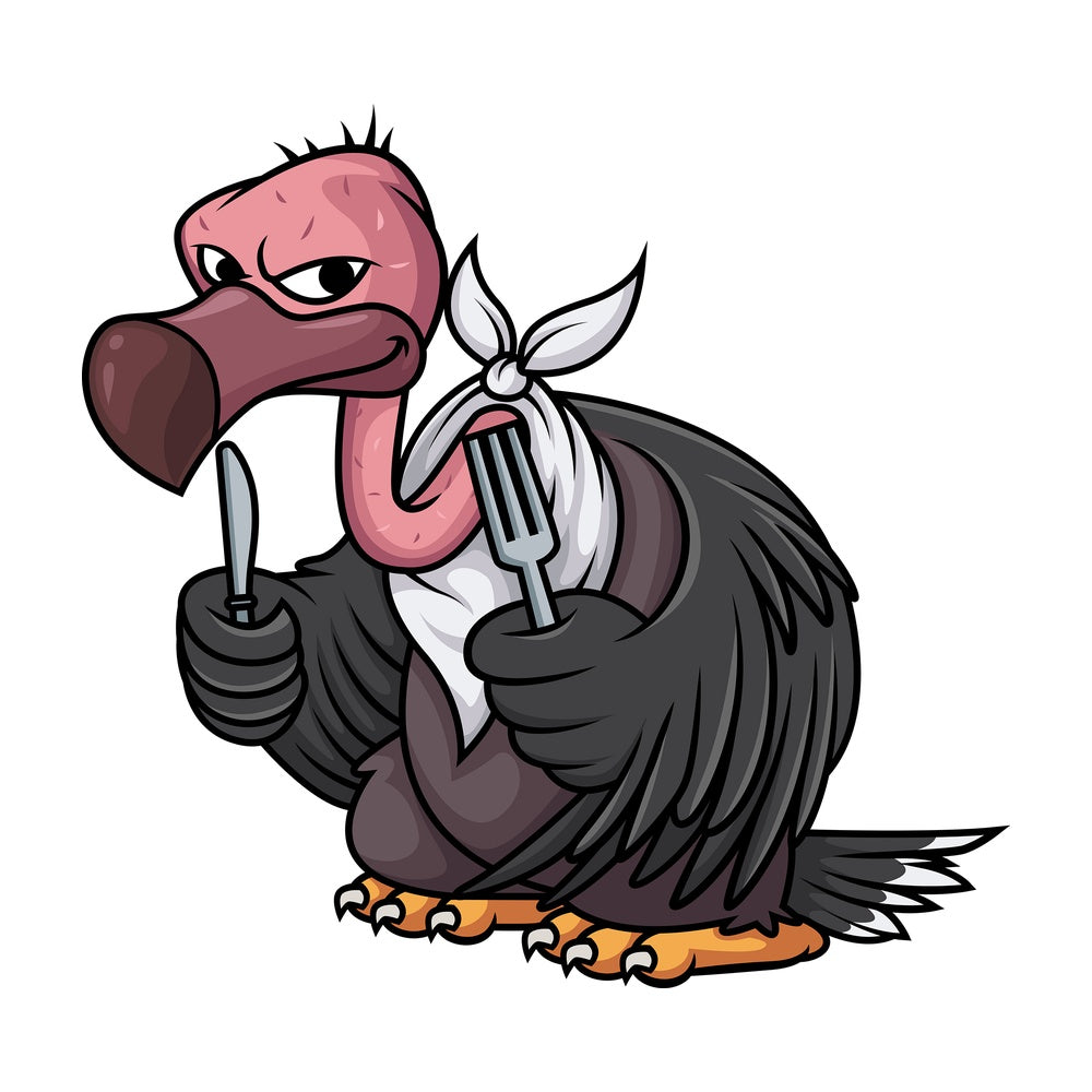 Hungry vulture. PNG - JPG and vector EPS (infinitely scalable).