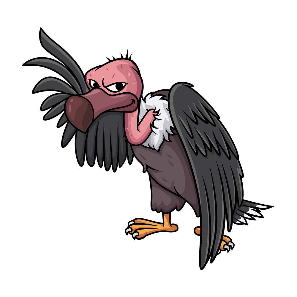 Vulture pointing up. PNG - JPG and vector EPS (infinitely scalable).