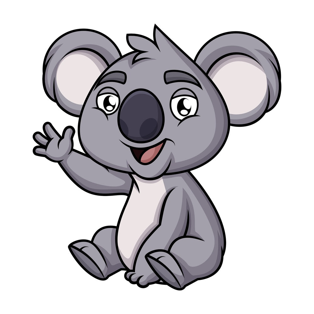 Friendly koala bear. PNG - JPG and vector EPS (infinitely scalable). Image isolated on transparent background.