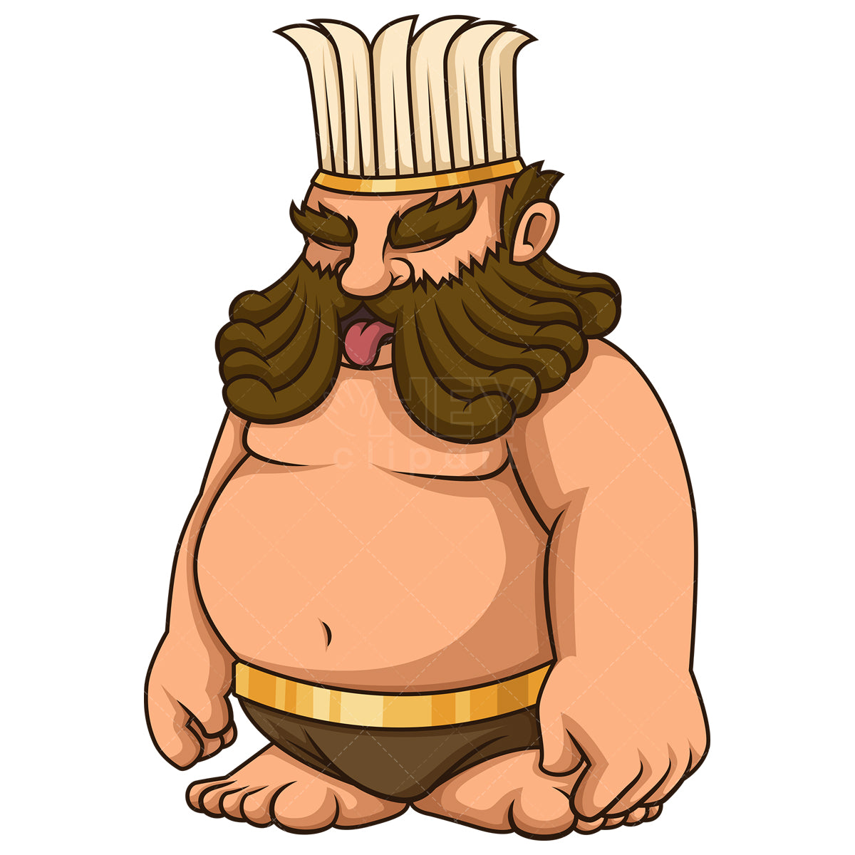 Royalty-free stock vector illustration of the ancient egyptian god bes.