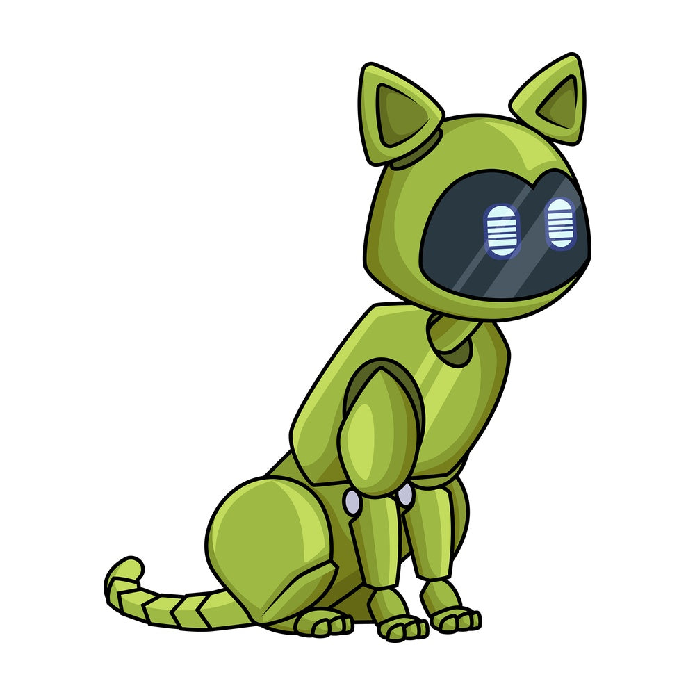 Robotic cat robot. PNG - JPG and vector EPS (infinitely scalable).