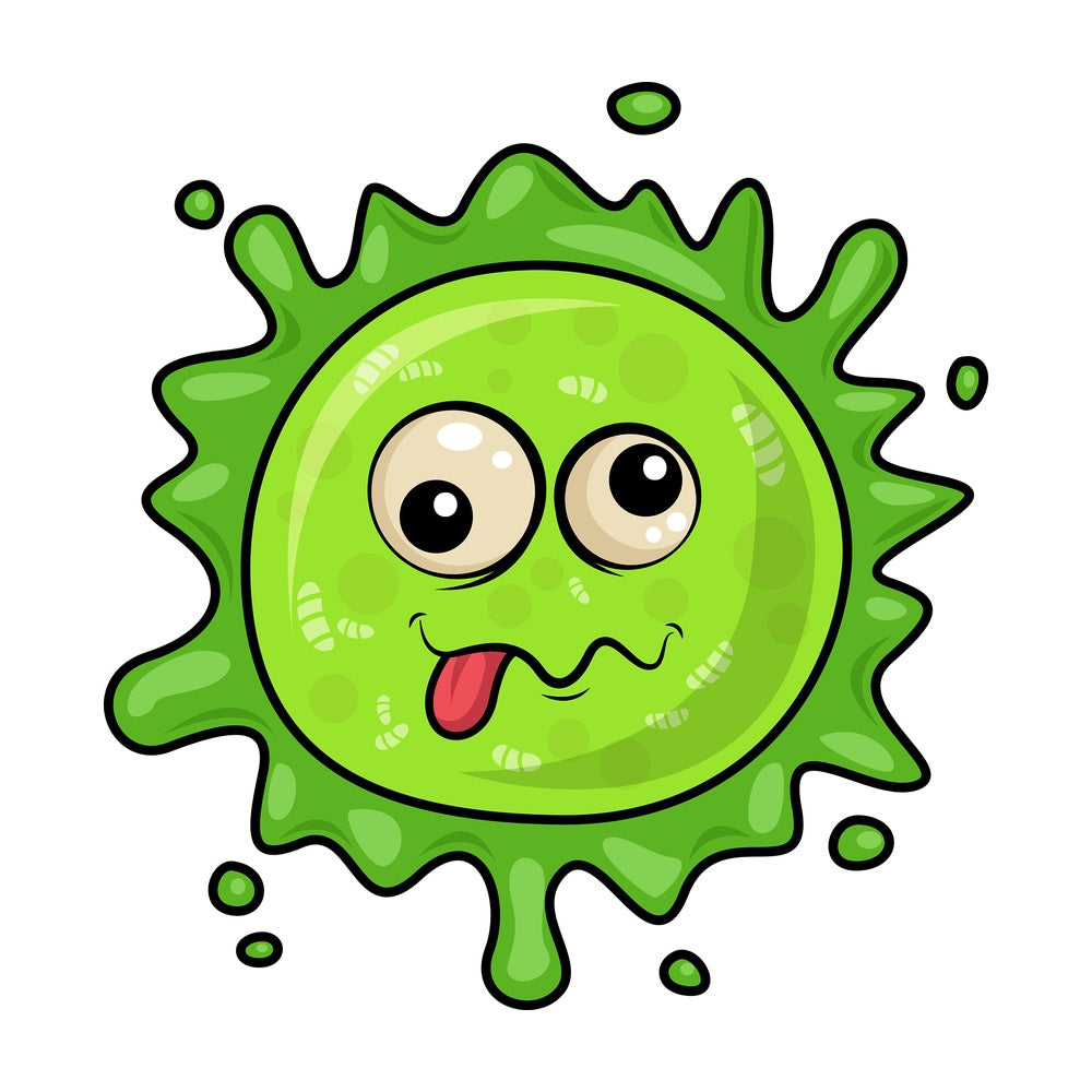 Funny virus character. PNG - JPG and vector EPS (infinitely scalable).
