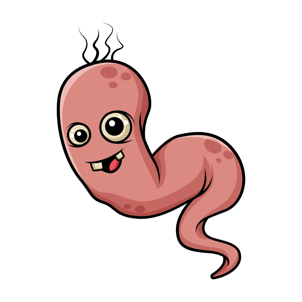 Silly bacteria. PNG - JPG and vector EPS (infinitely scalable).