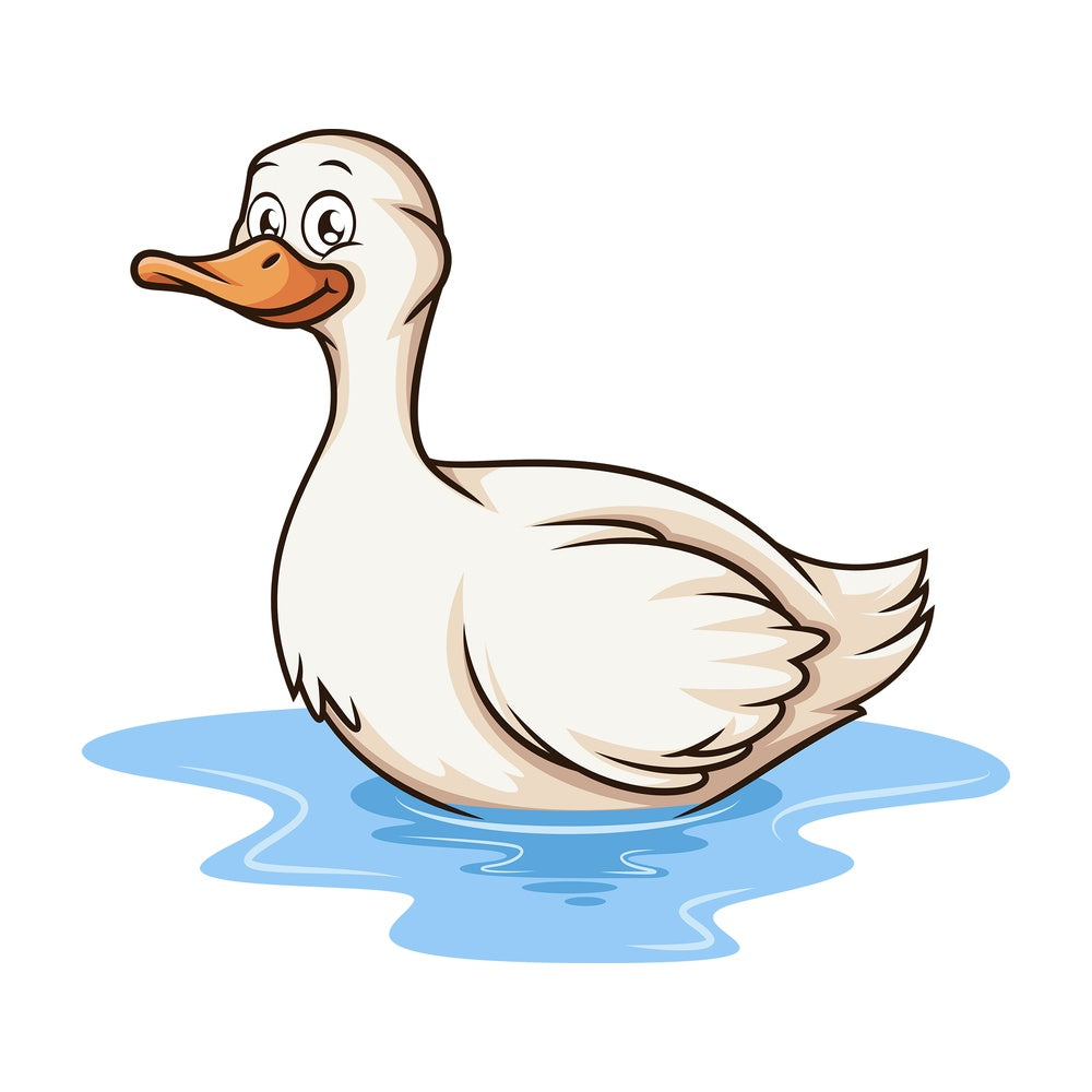 Swimming duck. PNG - JPG and vector EPS (infinitely scalable).