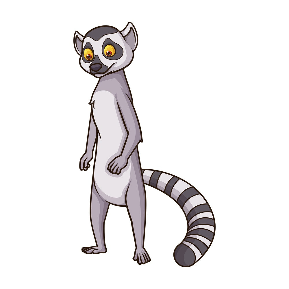 Sad lemur. PNG - JPG and vector EPS (infinitely scalable).