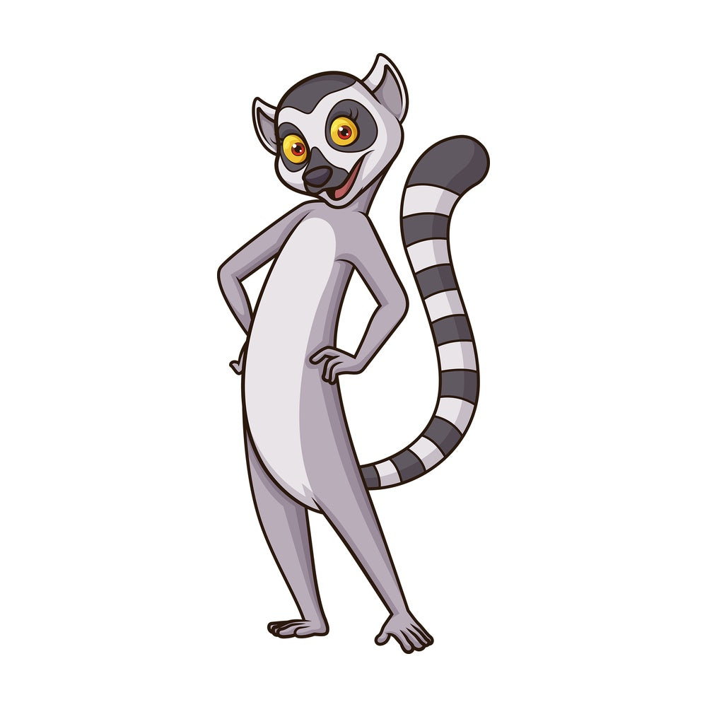 Female lemur. PNG - JPG and vector EPS (infinitely scalable).