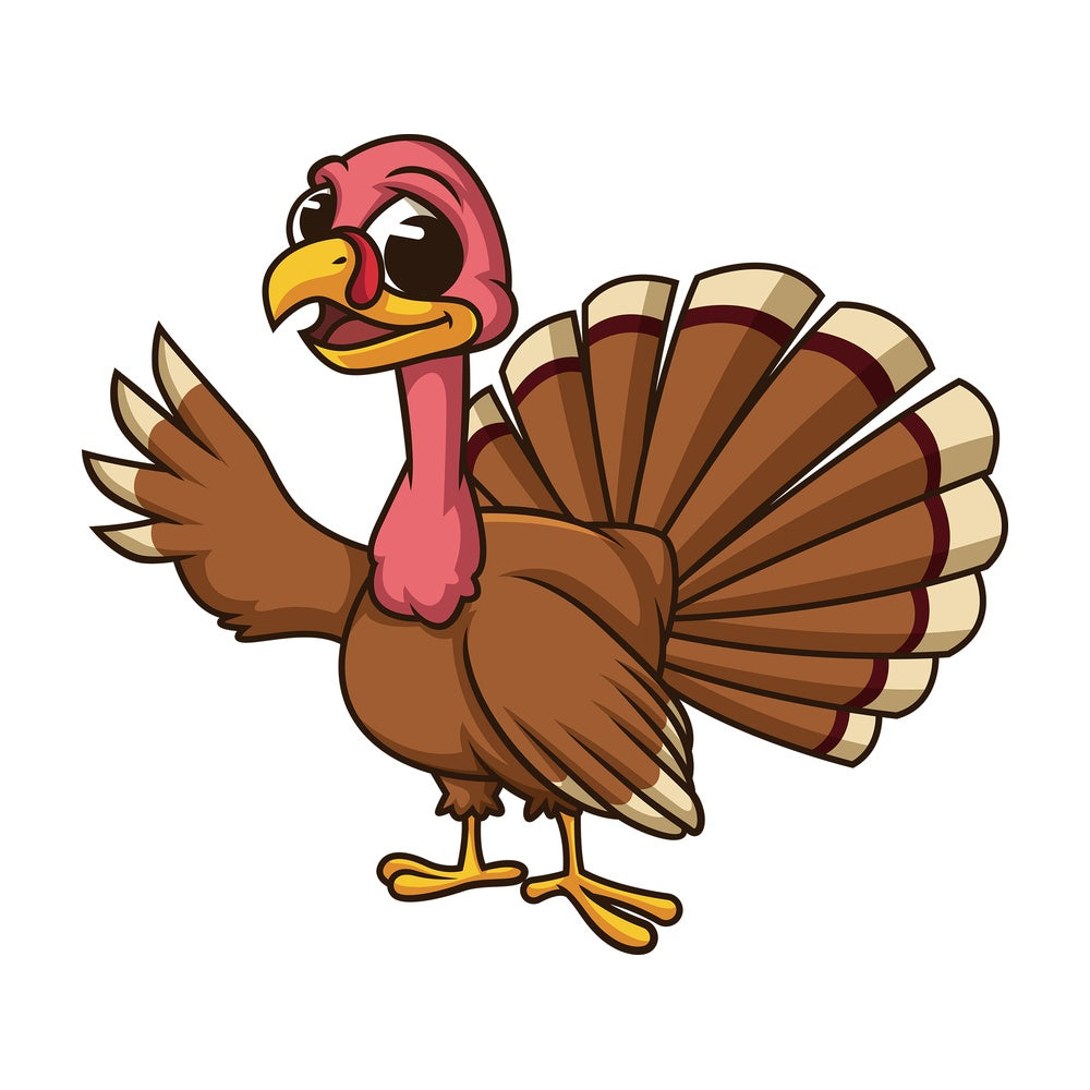 Turkey waving. PNG - JPG and vector EPS (infinitely scalable). Image isolated on transparent background.