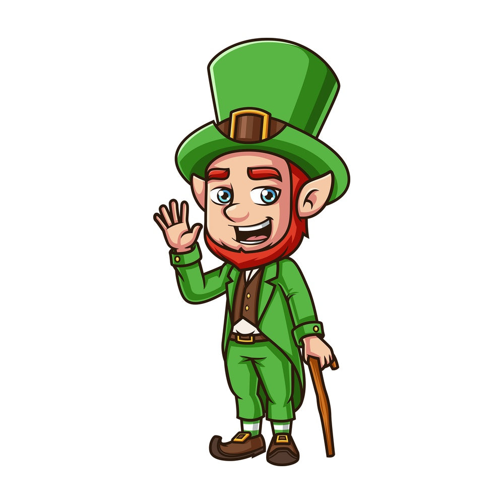 Leprechaun waving. PNG - JPG and vector EPS (infinitely scalable).