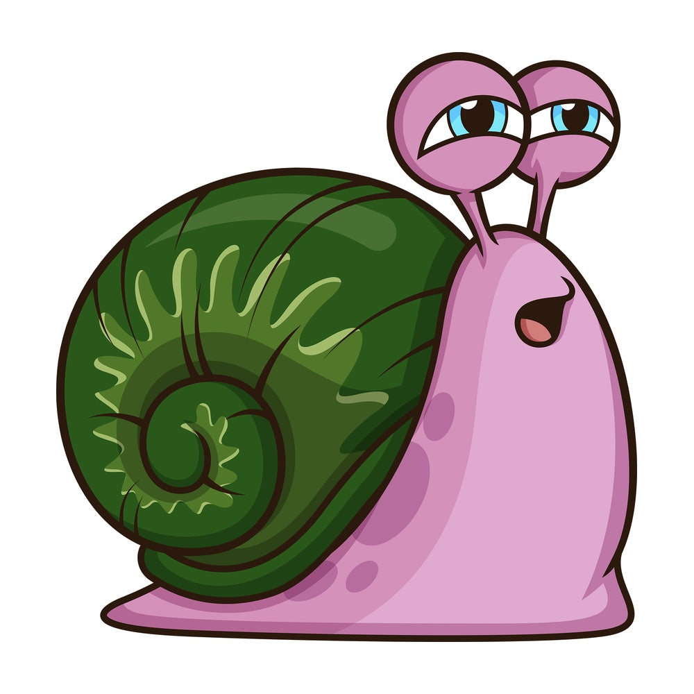 Sleepy snail. PNG - JPG and vector EPS (infinitely scalable).