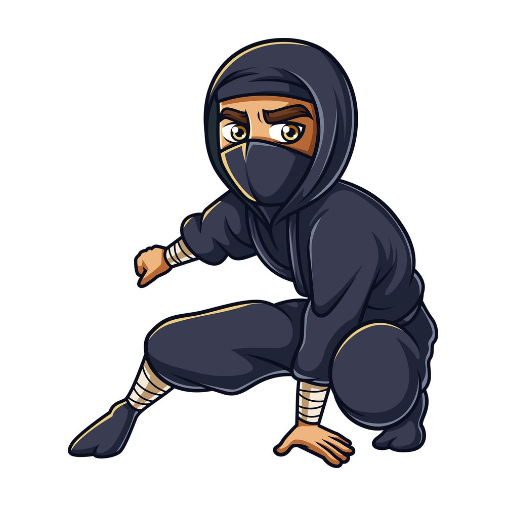 Vigilant japanese ninja. PNG - JPG and vector EPS (infinitely scalable).