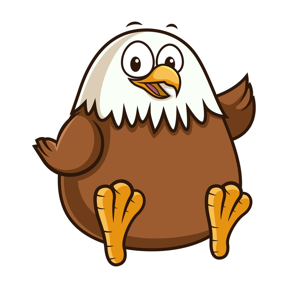 Chubby eagle. PNG - JPG and vector EPS (infinitely scalable).