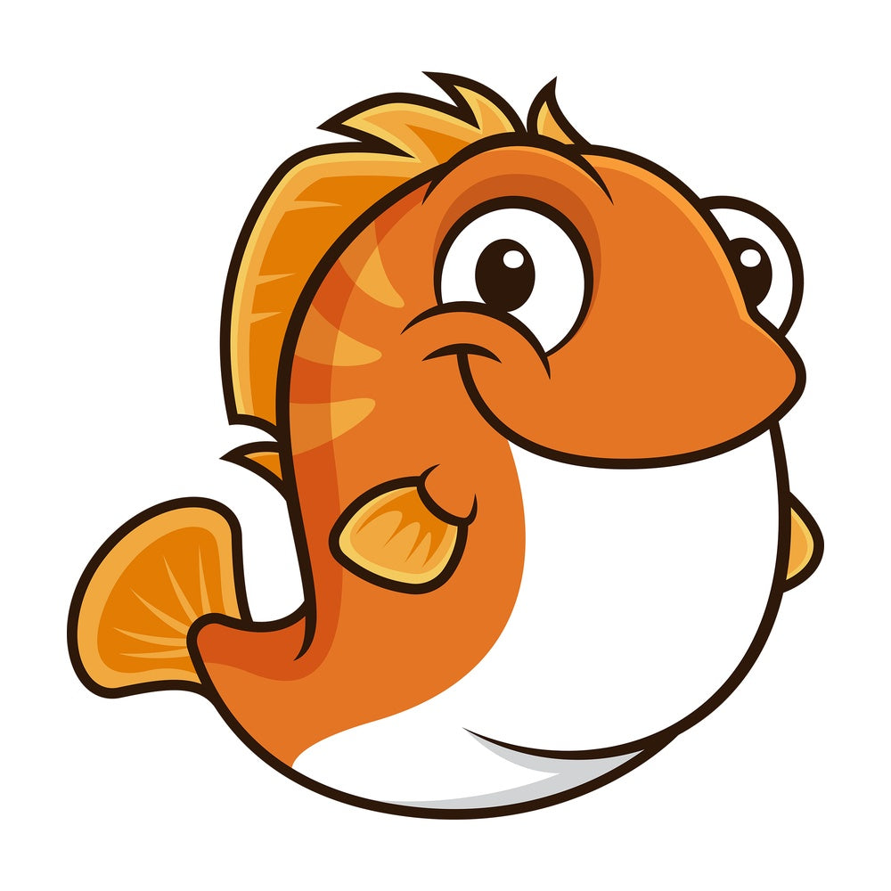 Chubby fish. PNG - JPG and vector EPS (infinitely scalable).